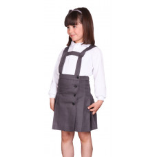 Falda escolar niña con pliegues con peto